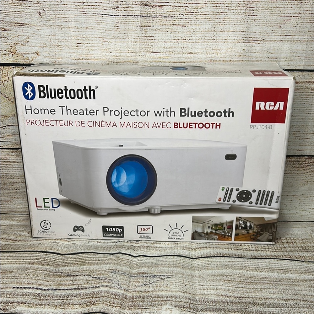 Rca home theater projector with bluetooth Bin J